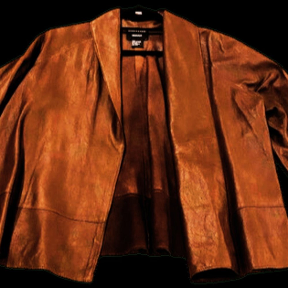 DonCaster Brown Leather Blazer